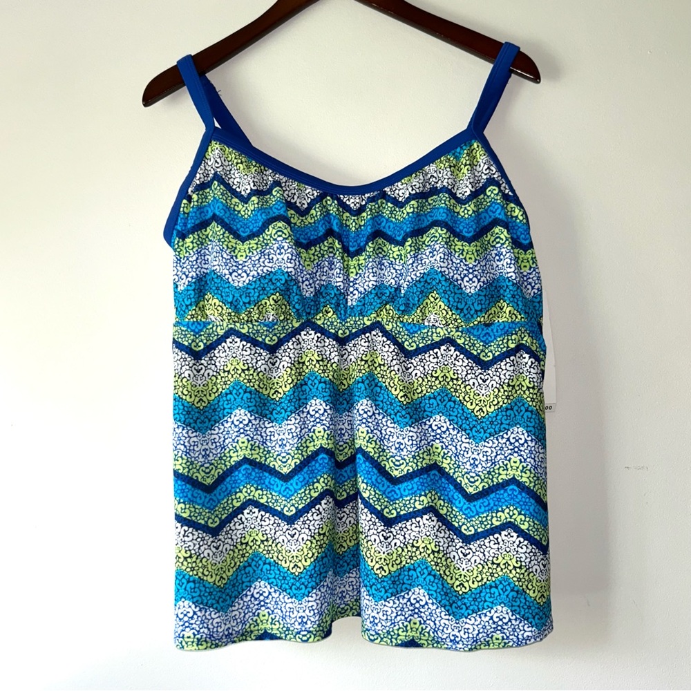 New Blue and Green Women's Tankini‎